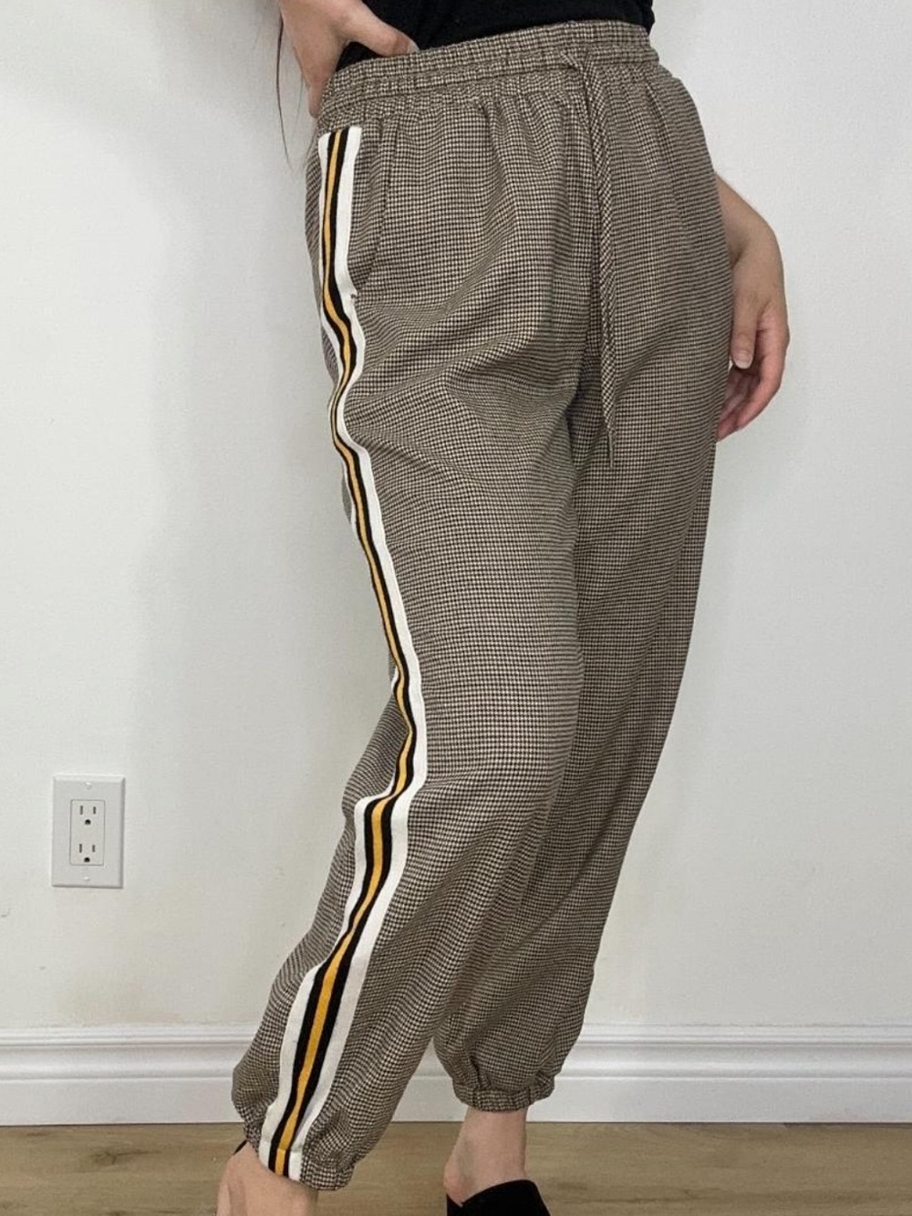 WILD FABLE HR VARSITY STRIPE HERRINGBONE JOGGERS ELASTIC WAISTBAND  SIZE XXL NWT